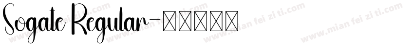 Sogate Regular字体转换